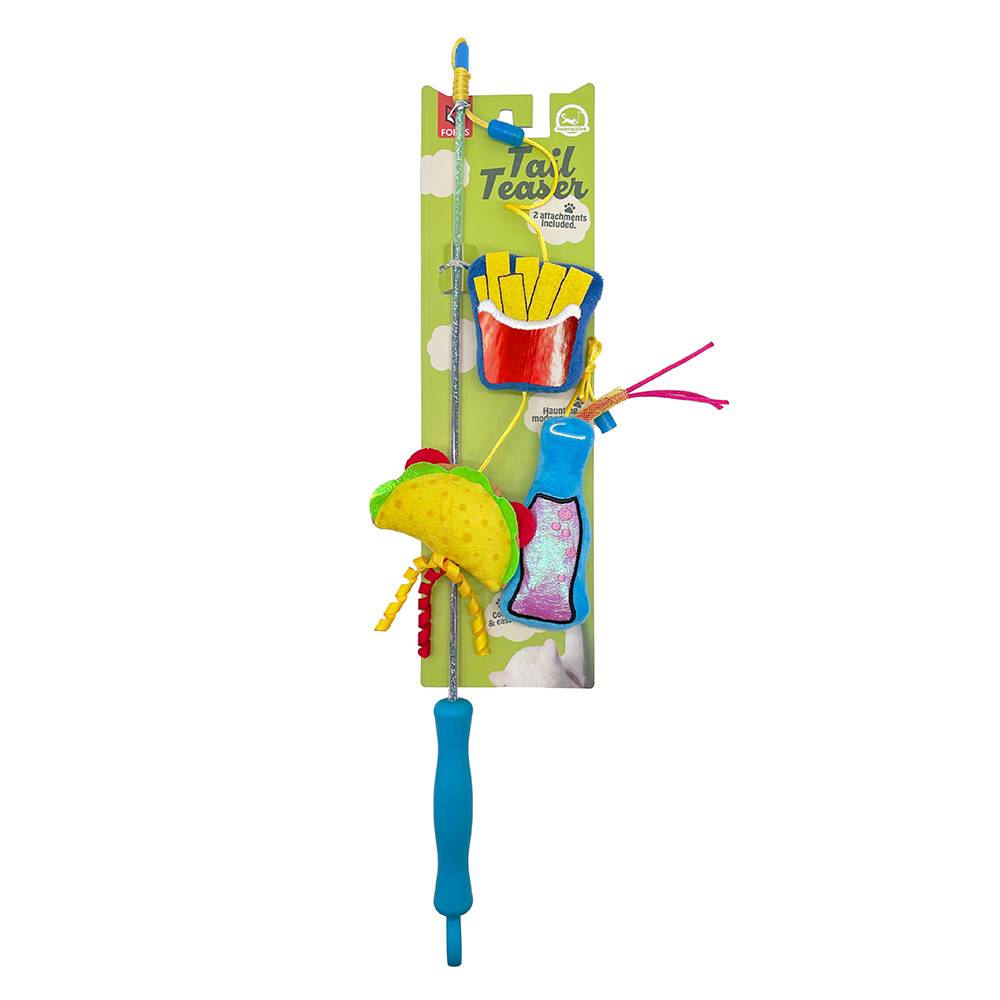 FOFOS Replaceable Cat Wand Toy – Interactive Feather Wand for Cats