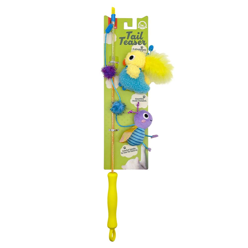 FOFOS Replaceable Cat Wand Toy – Interactive Feather Wand for Cats