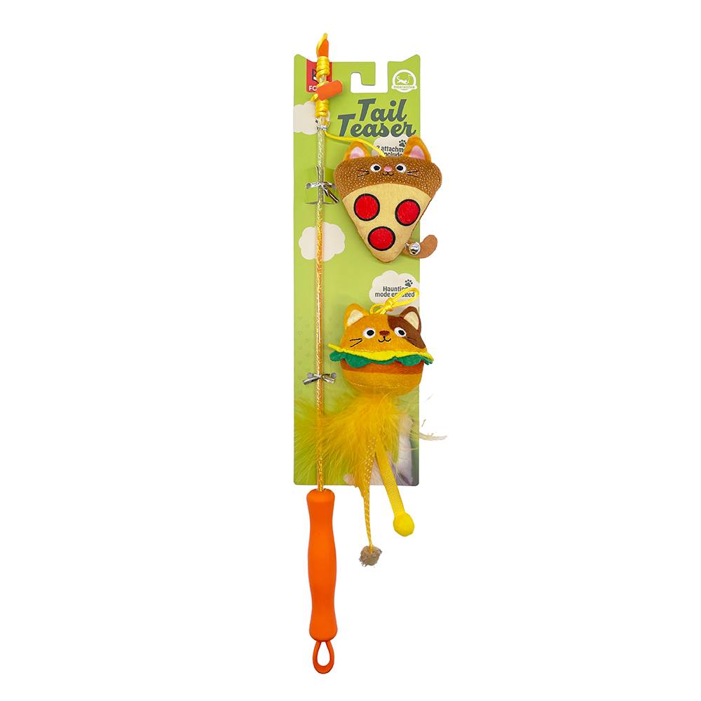 FOFOS Replaceable Cat Wand Toy – Interactive Feather Wand for Cats