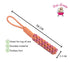 PL - Braided Rope Dog Toy - Orange/Pink