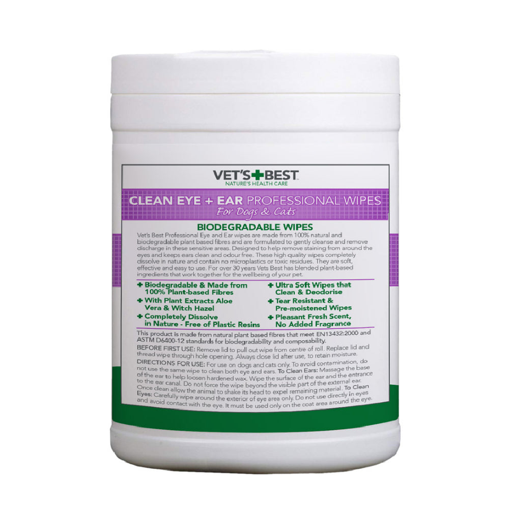 Vet’s Best Ear & Eye Wipes – 160 Pack