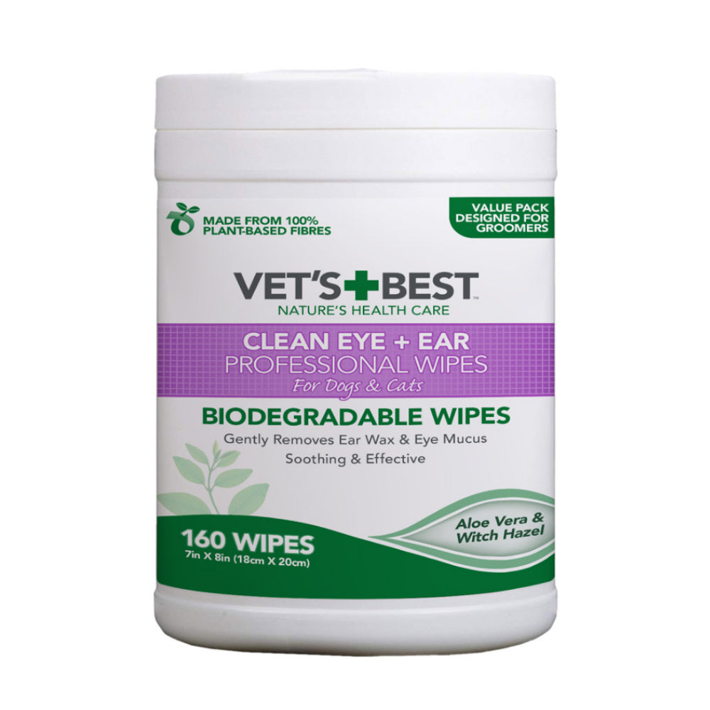 Vet’s Best Ear & Eye Wipes – 160 Pack
