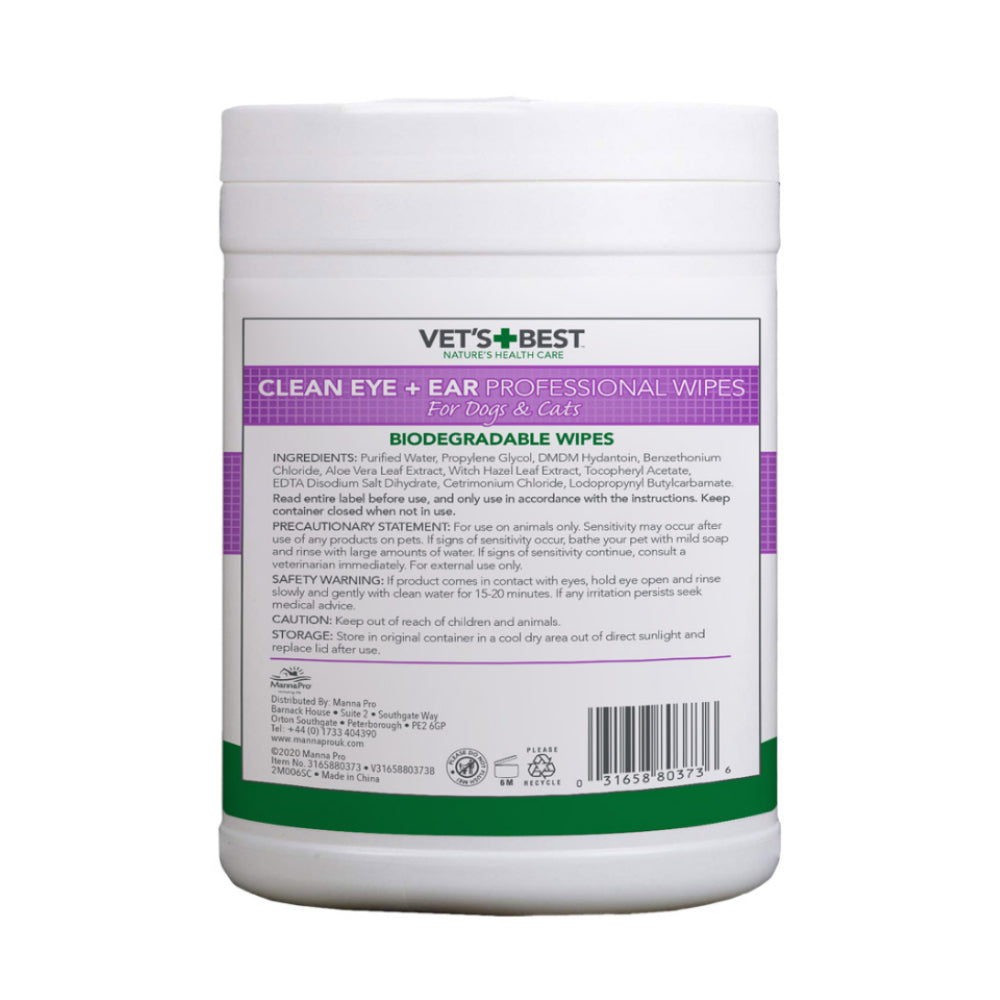Vet’s Best Ear & Eye Wipes – 160 Pack