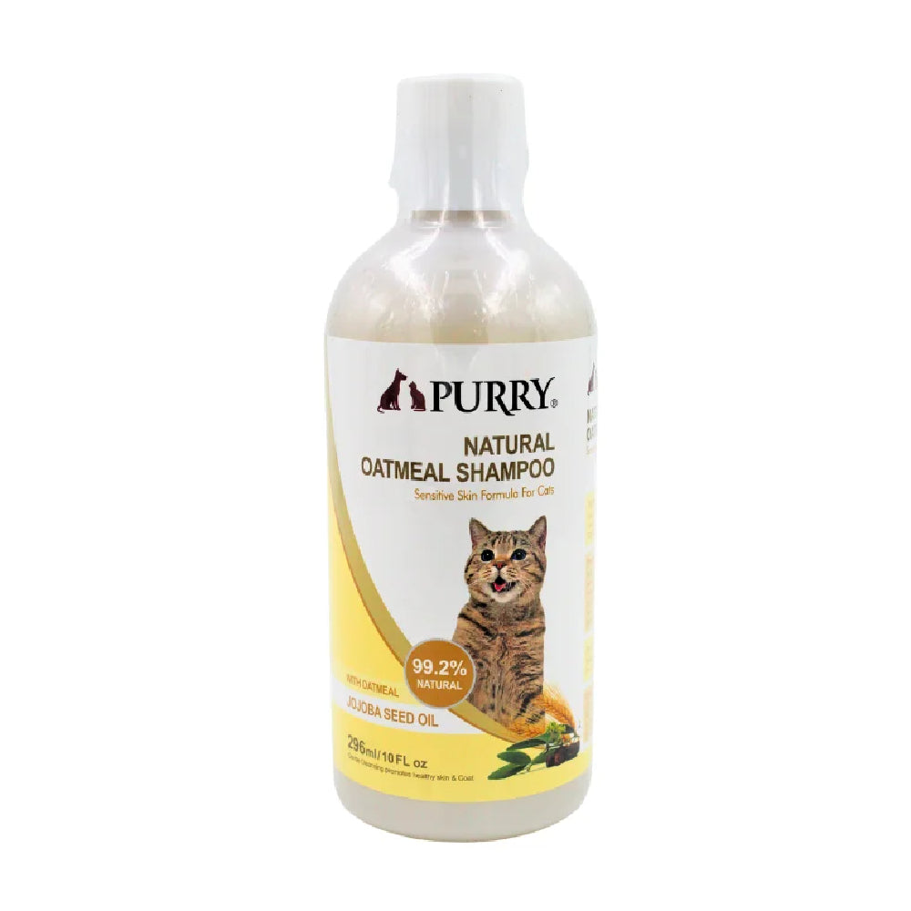 Purry Natural Cat Shampoo With Oatmeal And Jojoba Seed Oil (296ml)