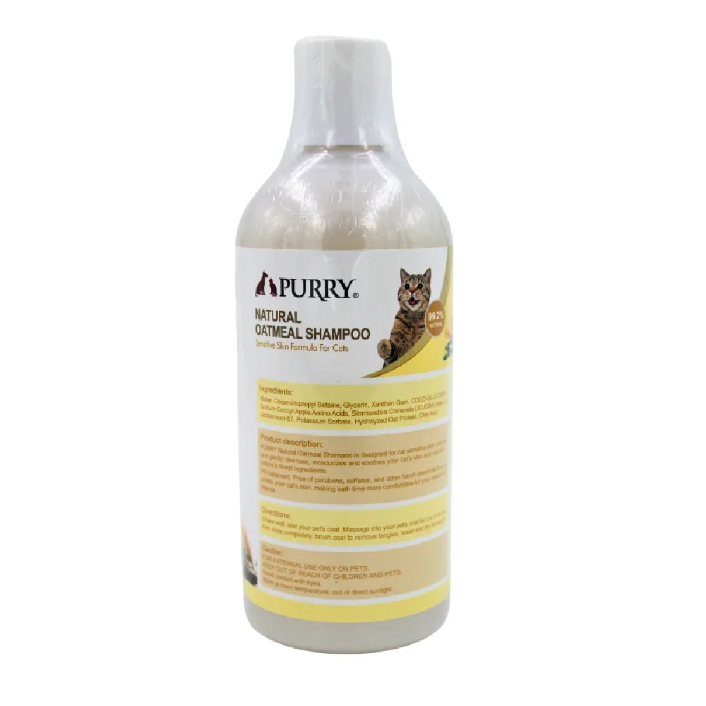 Purry Natural Cat Shampoo With Oatmeal And Jojoba Seed Oil (296ml)