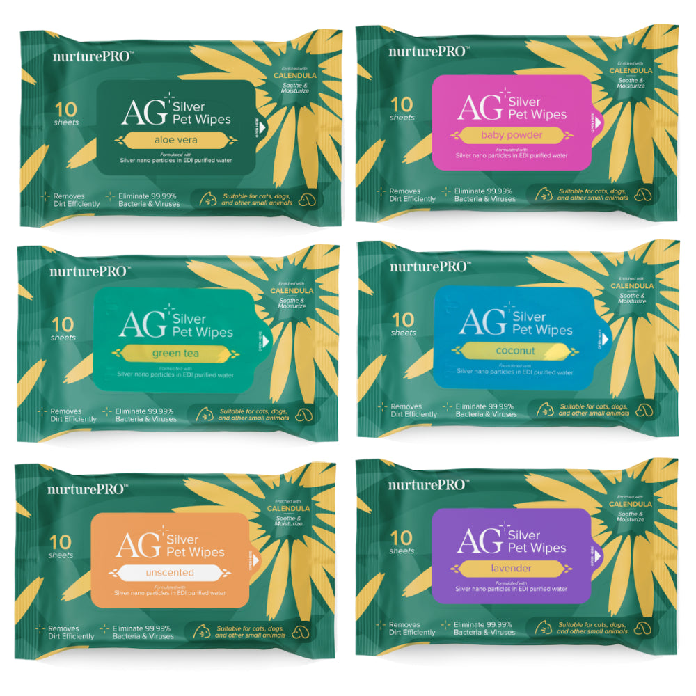 NurturePro - AG+ Silver Pet Wet Wipes (10 Sheets / Pack)