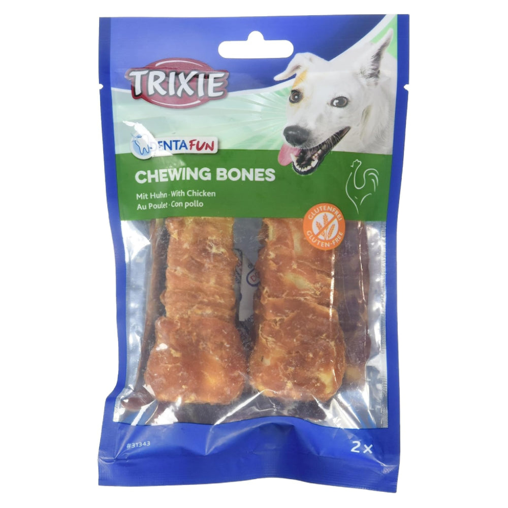 Trixie - Denta Fun Chicken Chewing Bones Dog Chews - 2X60G