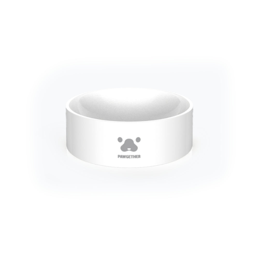 Pawgether - 2 in 1 Plastic Pet Bowl White