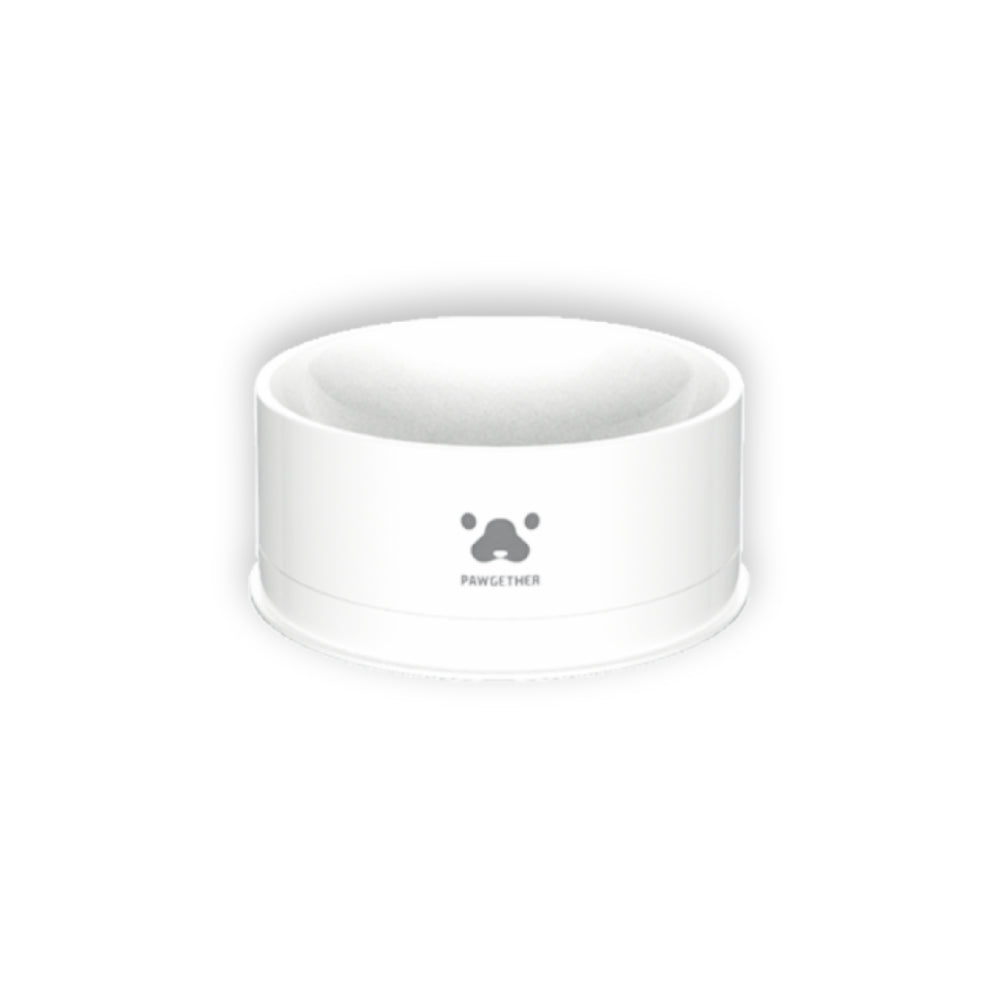 Pawgether - 2 in 1 Plastic Pet Bowl White