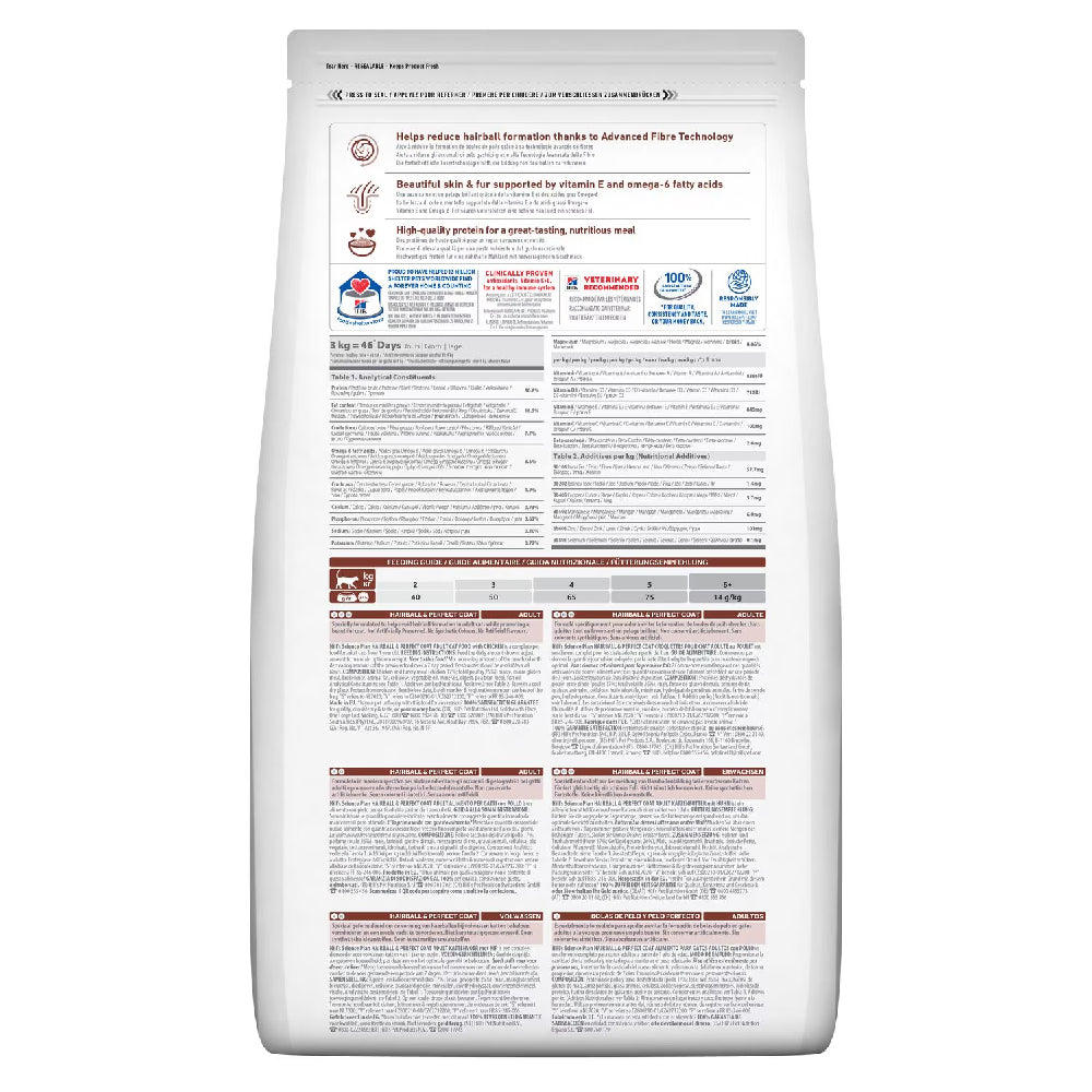 Hill’s Science Plan Hairball & Perfect Coat Adult Dry Cat Food with Chicken