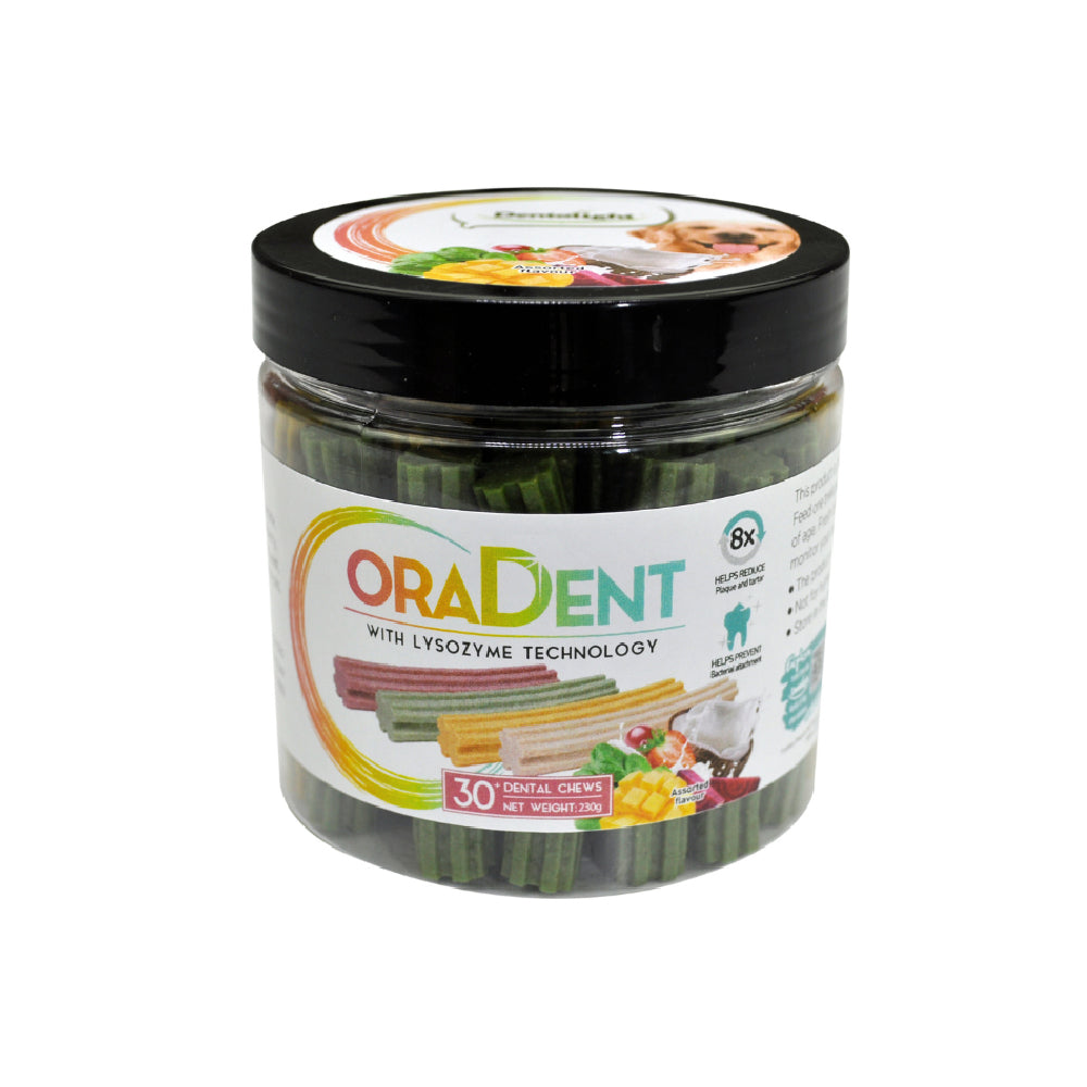 Dentalight Oradent Dental Chew Treats For Dog 230g - Mix Flavour