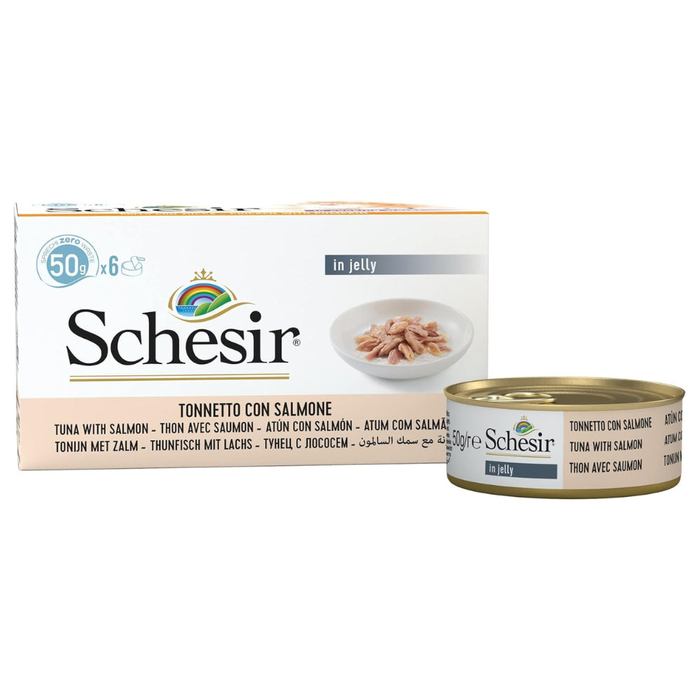 Schesir - Cat Wet Food-Tuna With Salmon 300g (6 Cans)