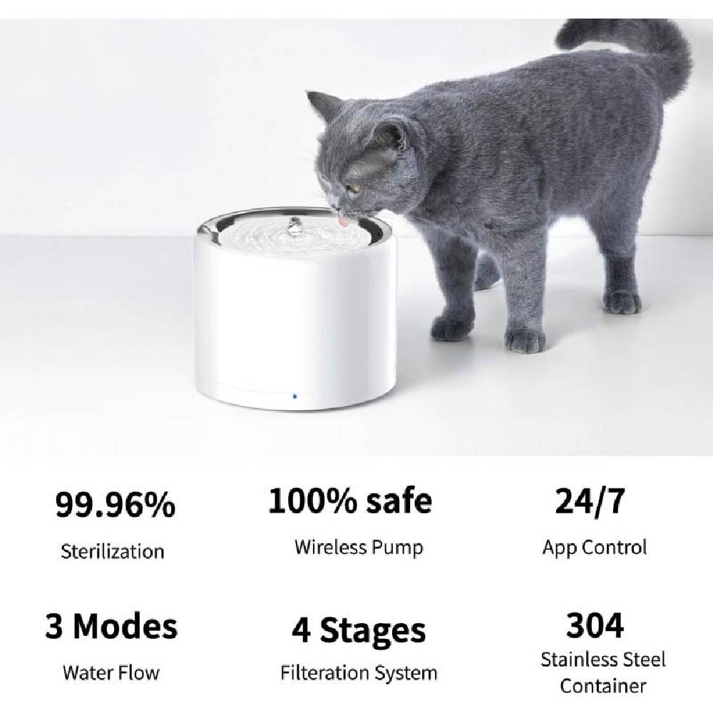 Petkit - Eversweet 3 PRO "UVC Wireless Pump" Automatic Pet Water Fountain - 1.8L