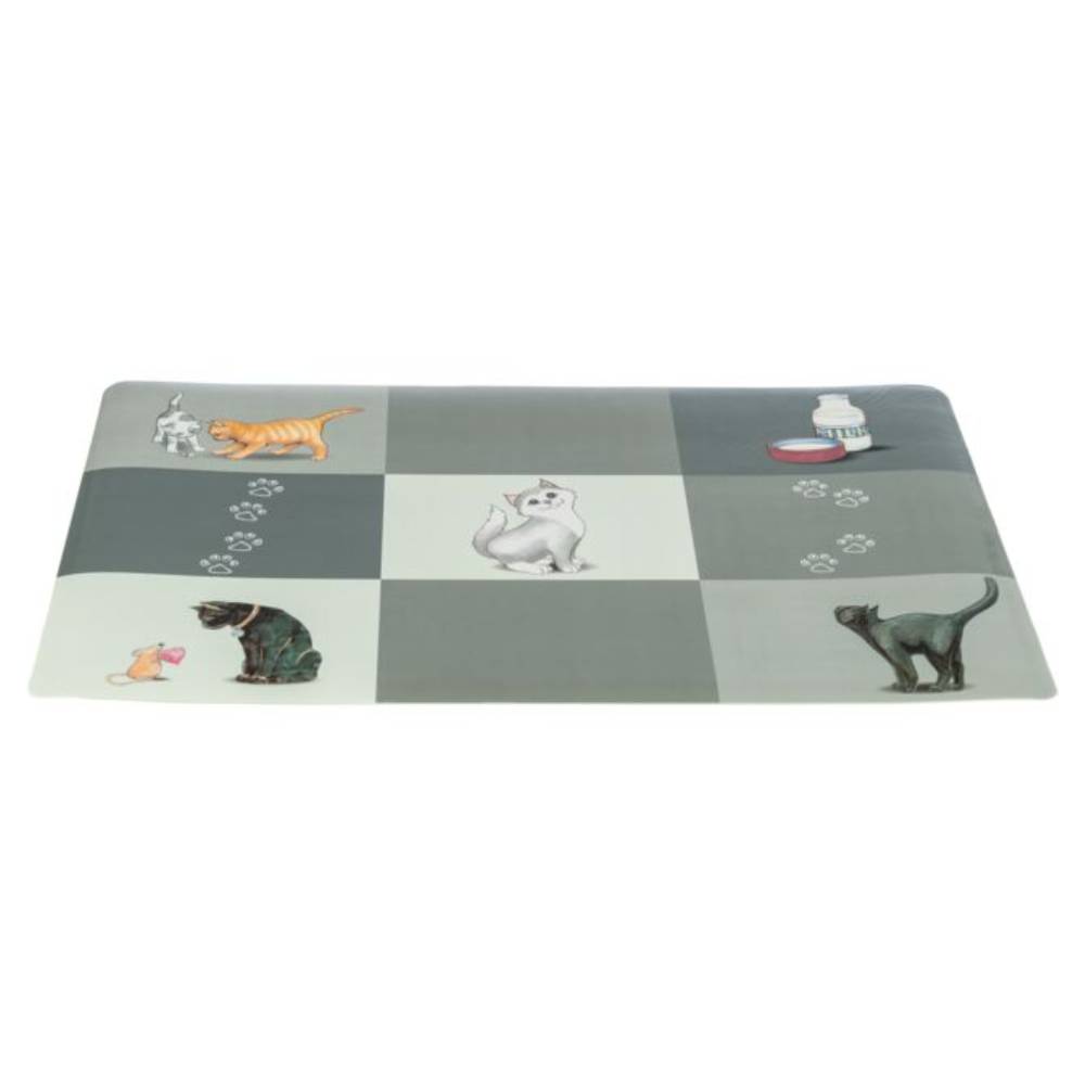 Trixie - Patchwork Cat Place Mat - Grey