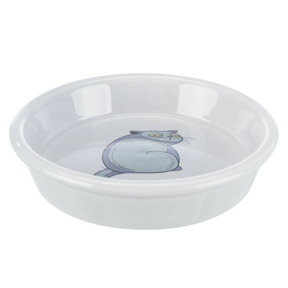 Trixie - Ceramic Bowl with Motif- Grey
