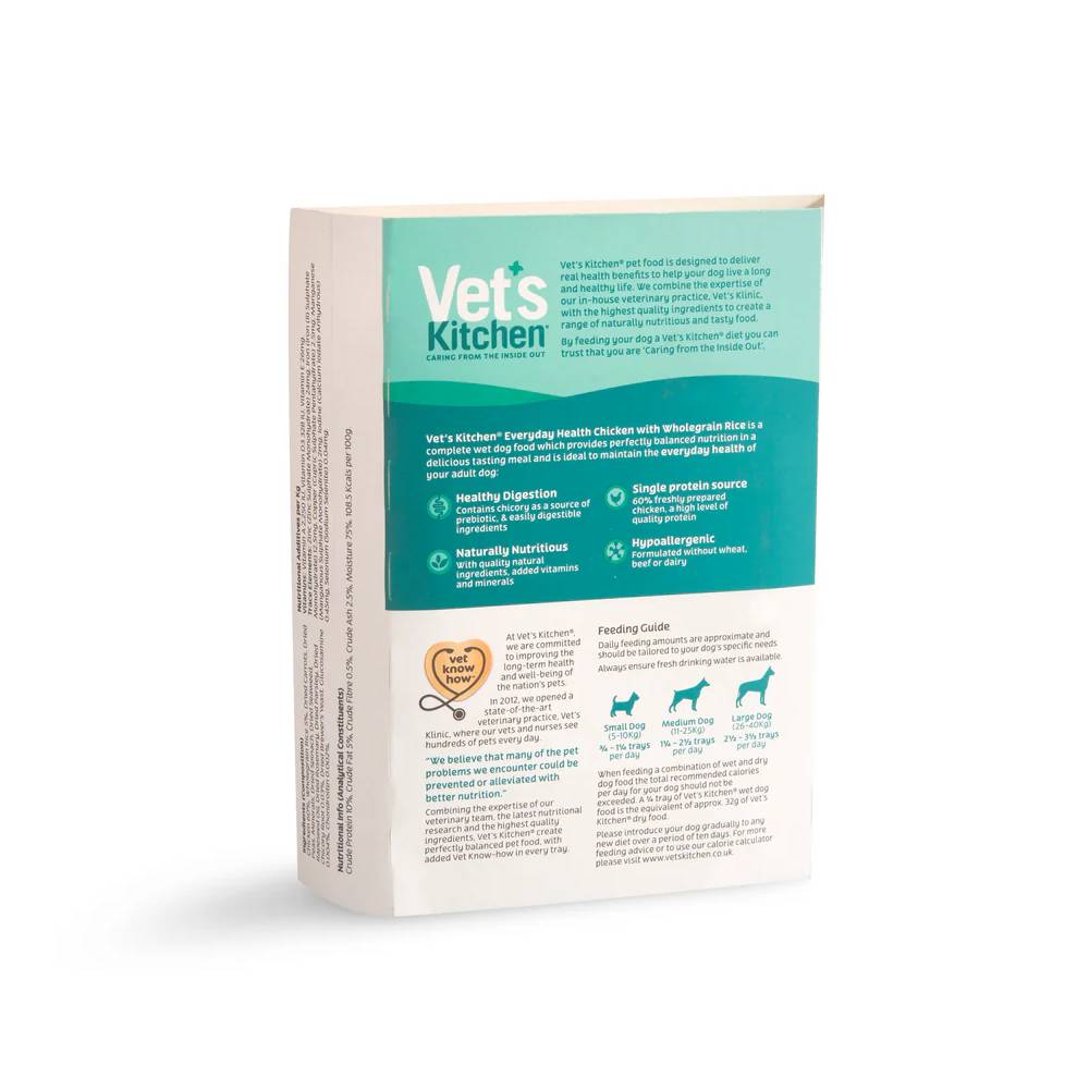 Vet's Kitchen - Chicken with Wholegrain Rice Wet Dog Food 395G