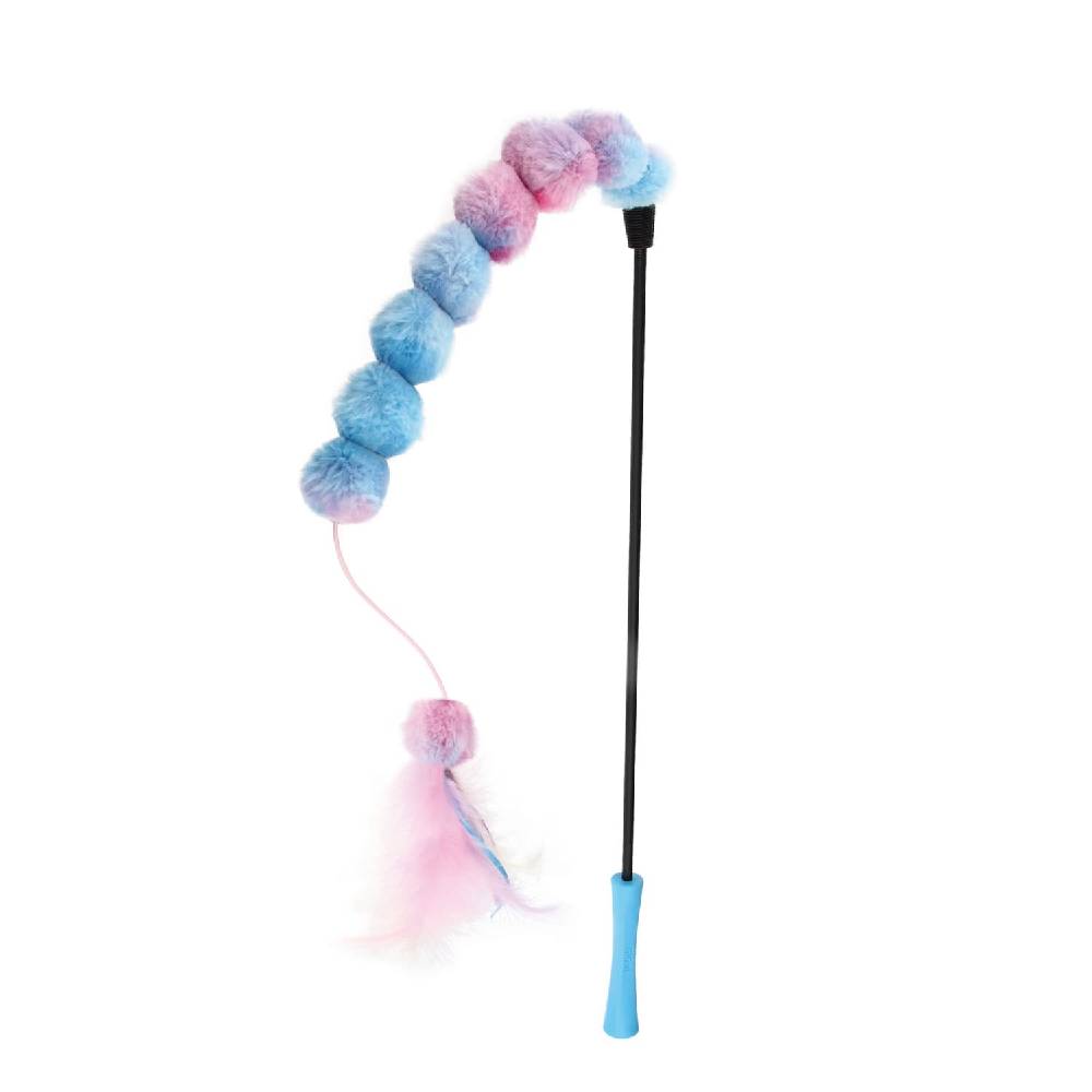 GiGwi Catwand Feather Teaser with Natural Feather, plush tail and TPR handle