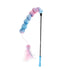 GiGwi - Catwand Feather Teaser with Natural Feather, plush tail and TPR handle