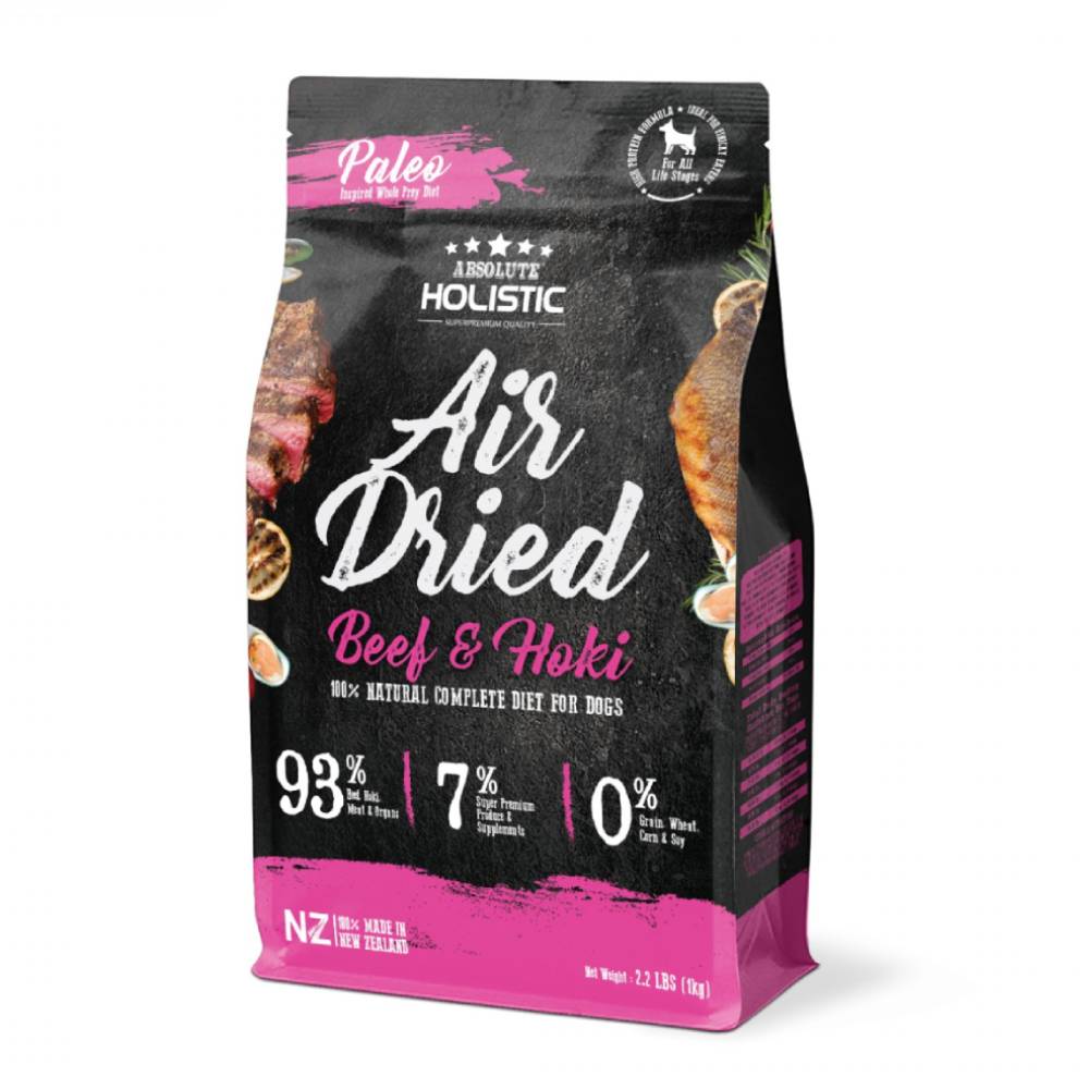 Absolute Holistic - Air Dried Beef & Hoki Dry Dog Food 1KG