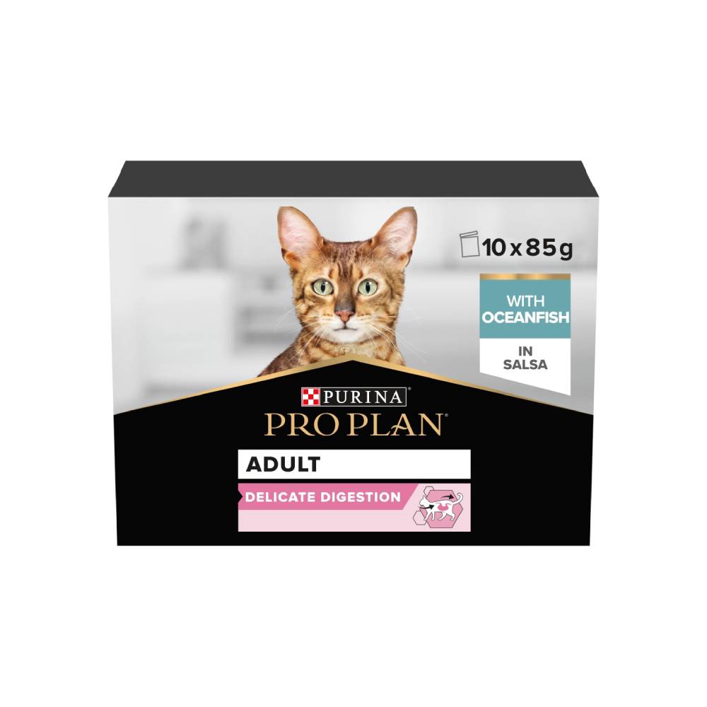 Pro Plan - Delicate Wet Cat Food, Oceanfish In Gravy, Multipack, 10 X 85G