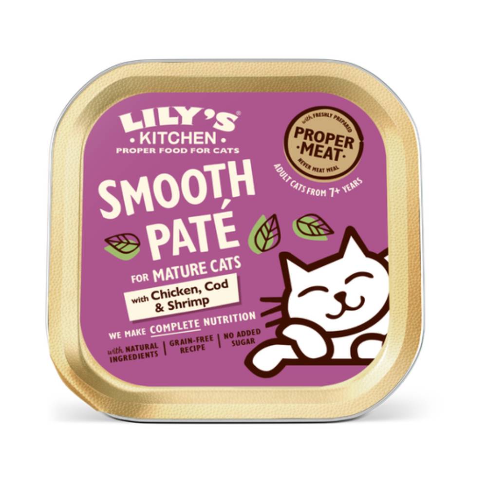 Lily's Kitchen Chicken Cod & Shrimps Paté Mature Cat Wet Food (85g)
