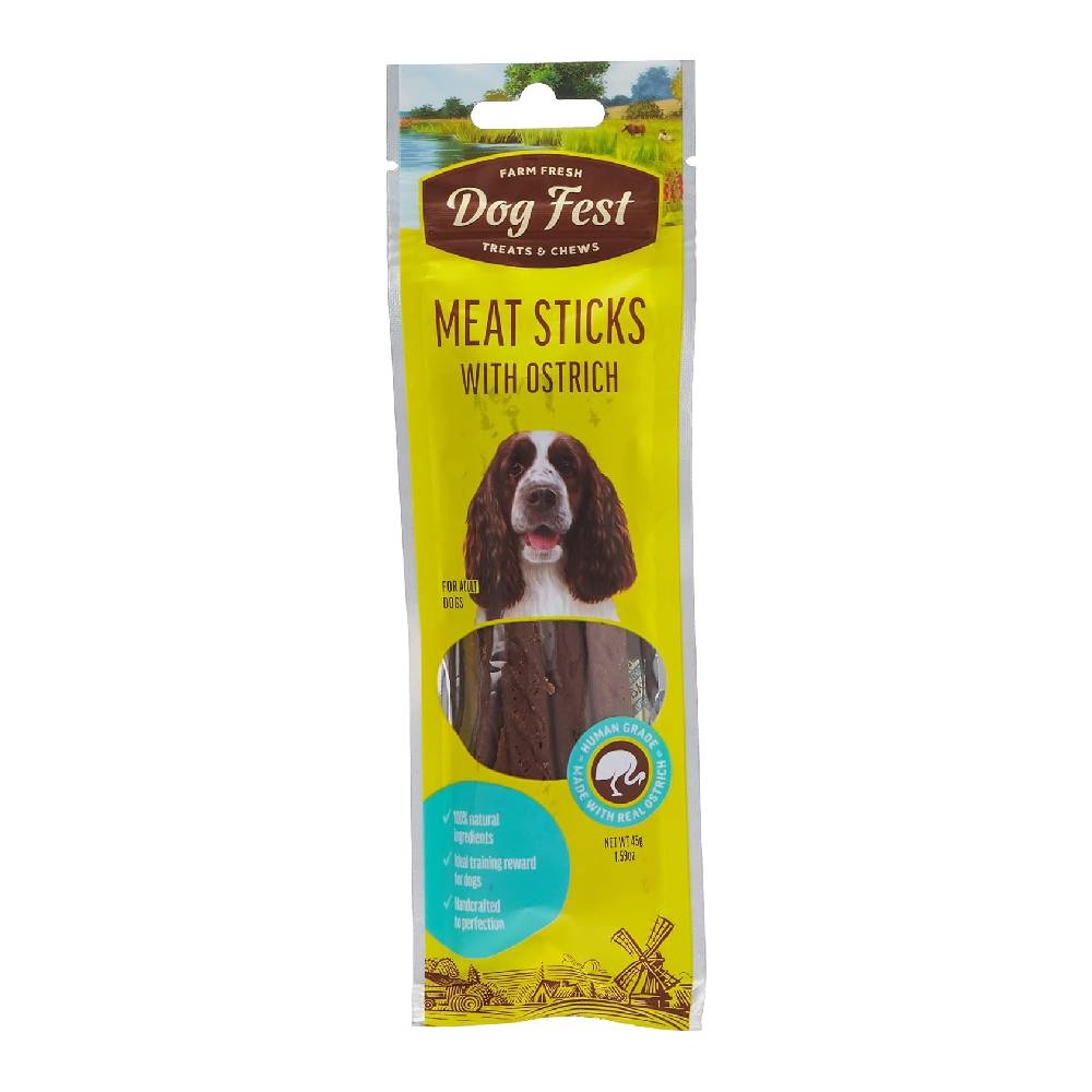Dog Fest - Meat Sticks With Ostrich For Adult Dogs