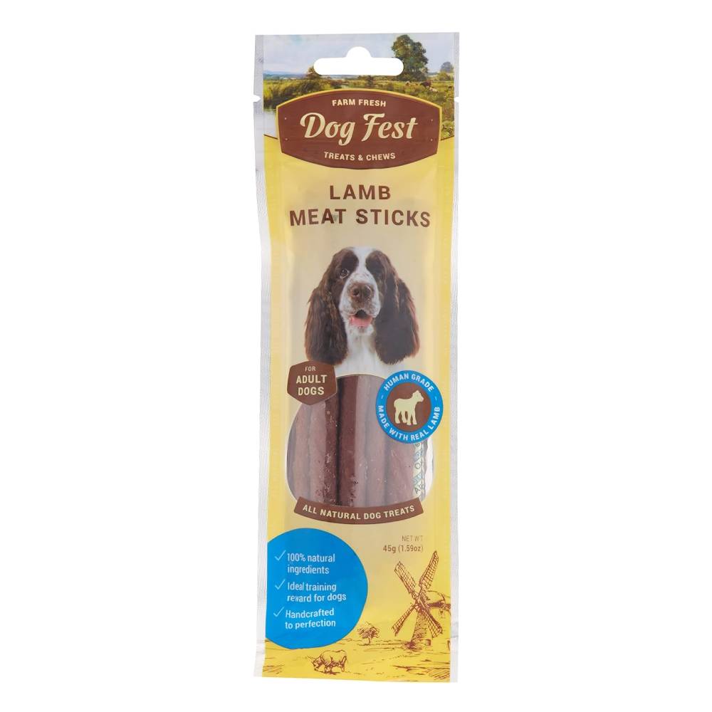 Dog Fest - Lamb Meat Sticks For Adult Dogs - 45G