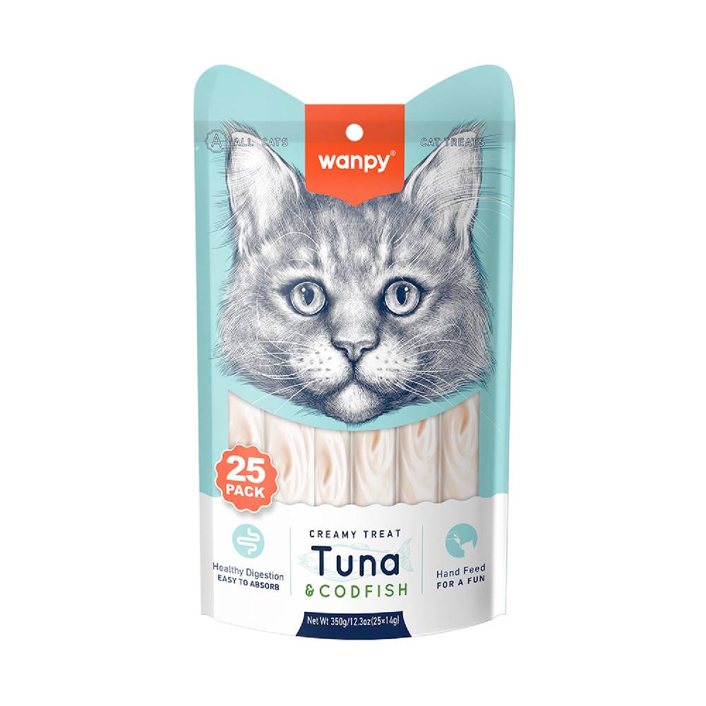 Wanpy - Creamy Lickable Cat Treats – (14g x 25pc)