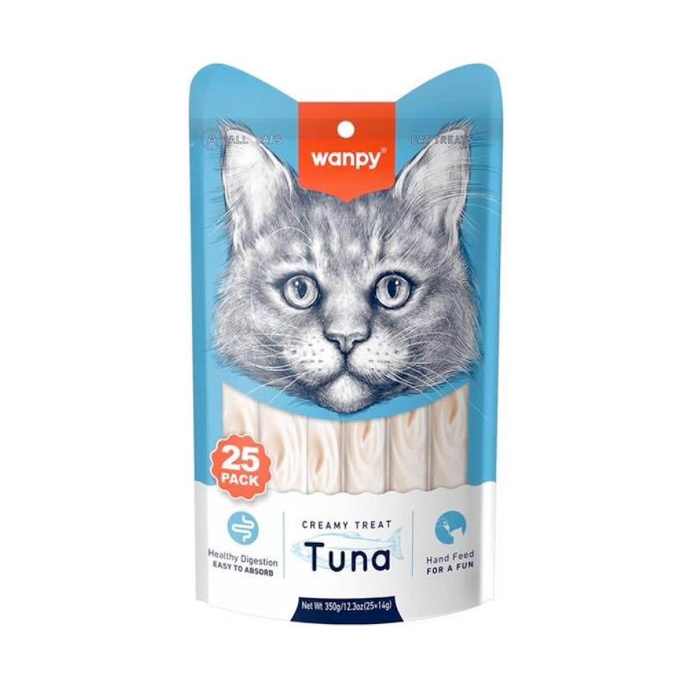 Wanpy - Creamy Lickable Cat Treats – (14g x 25pc)