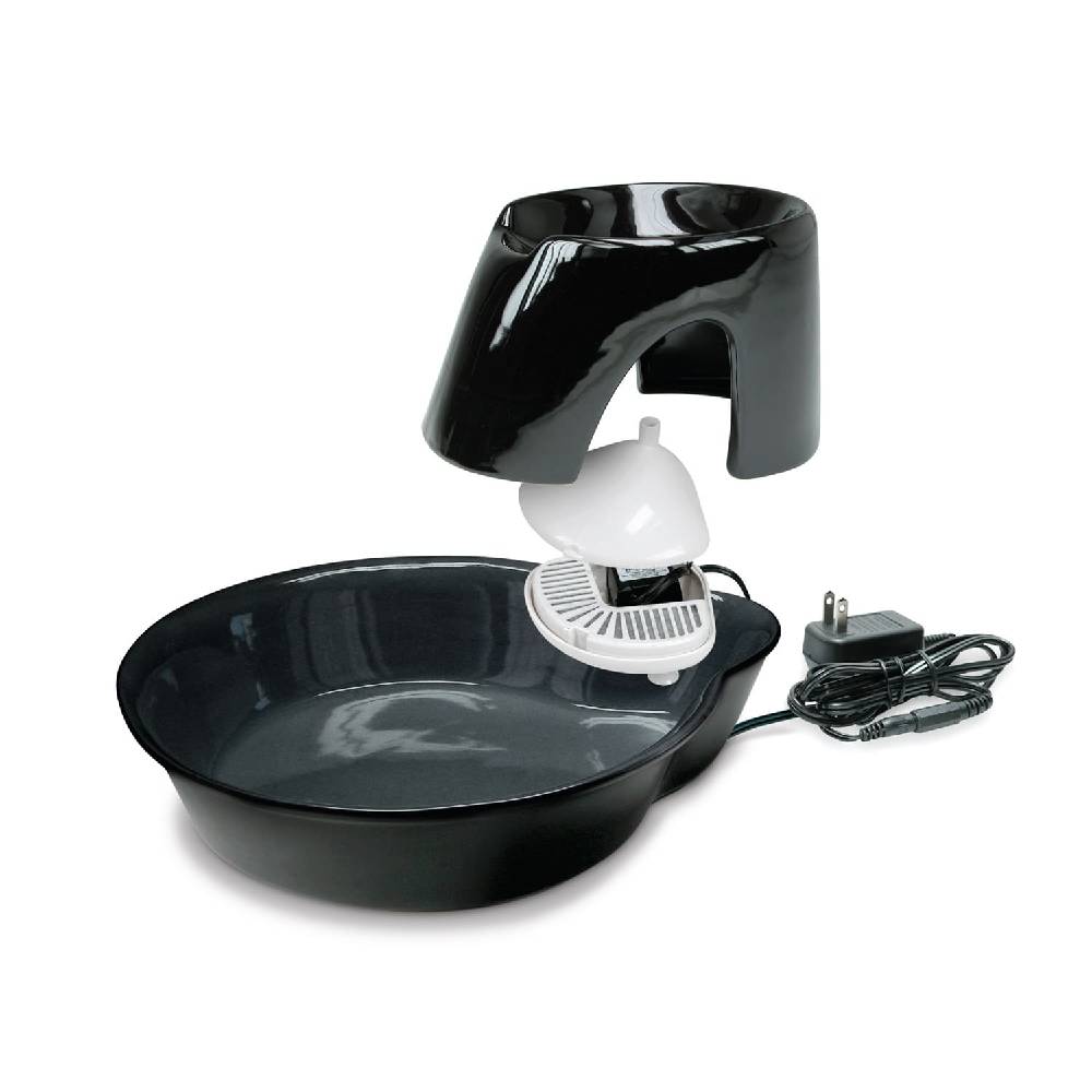 Pioneer - Big Max Ceramic Pet Drinking Fountain 128oz (Black)