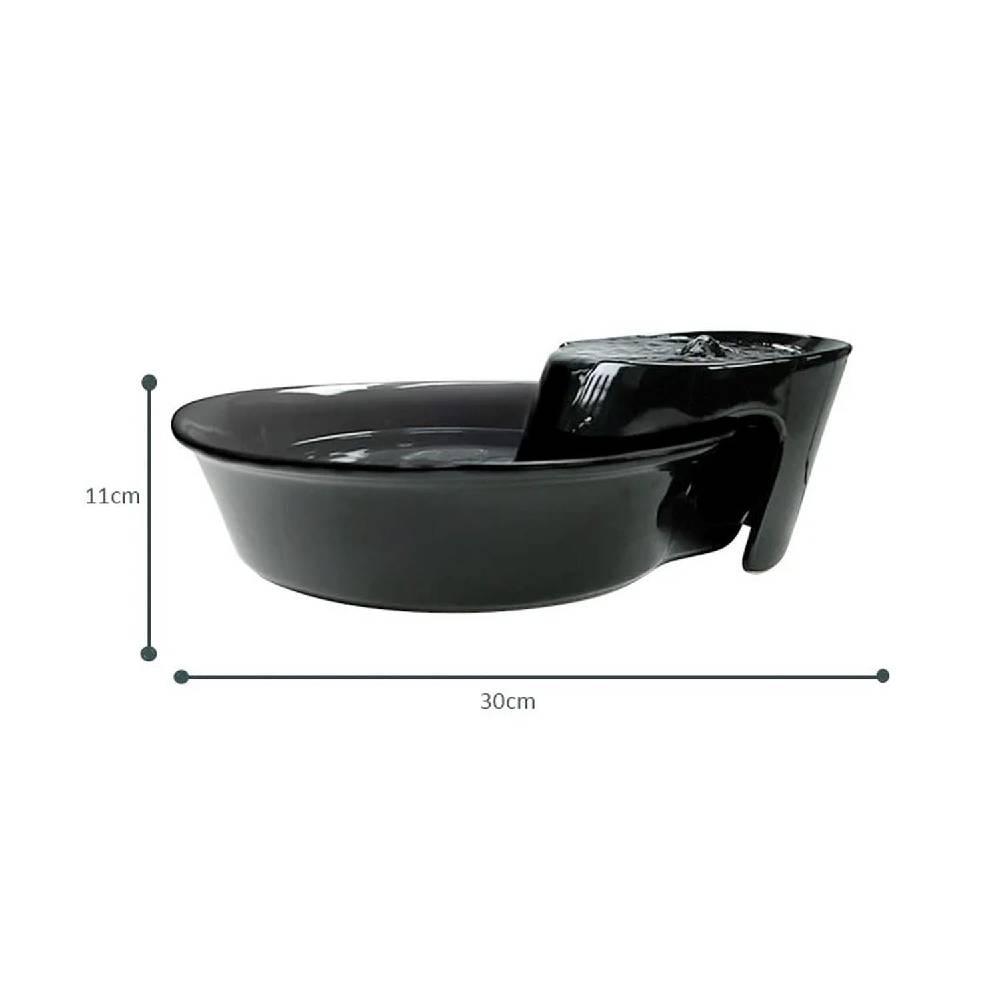 Pioneer - Big Max Ceramic Pet Drinking Fountain 128oz (Black)
