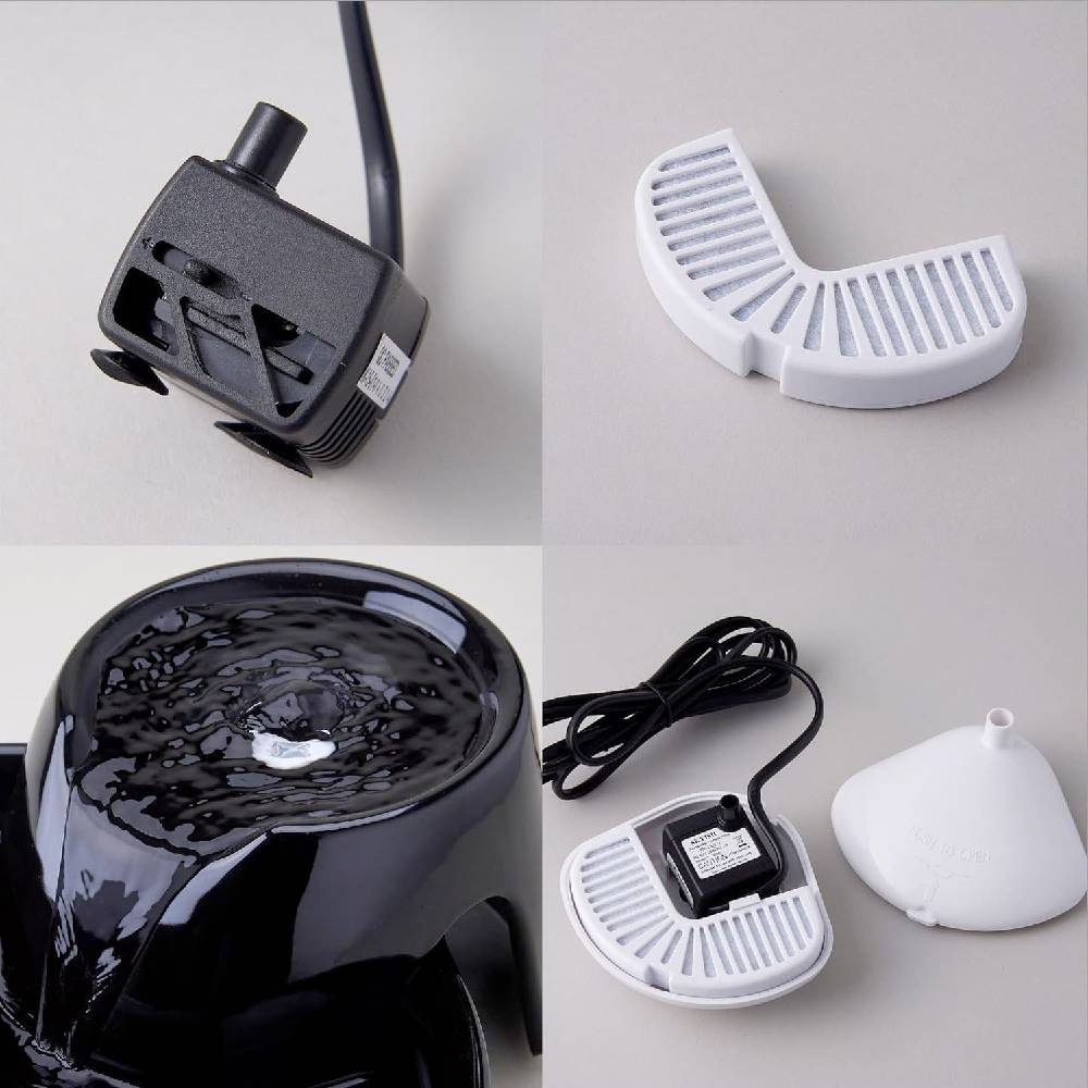 Pioneer - Big Max Ceramic Pet Drinking Fountain 128oz (Black)