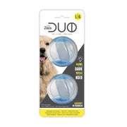 Zeus - Duo Ball, 6.3cm with Squeaker & Glow, 2pk