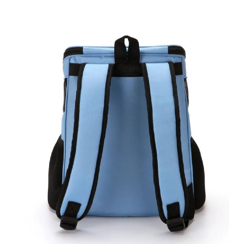 For Pet - Breathable Mesh Portable Double Shoulder Backpack - Blue