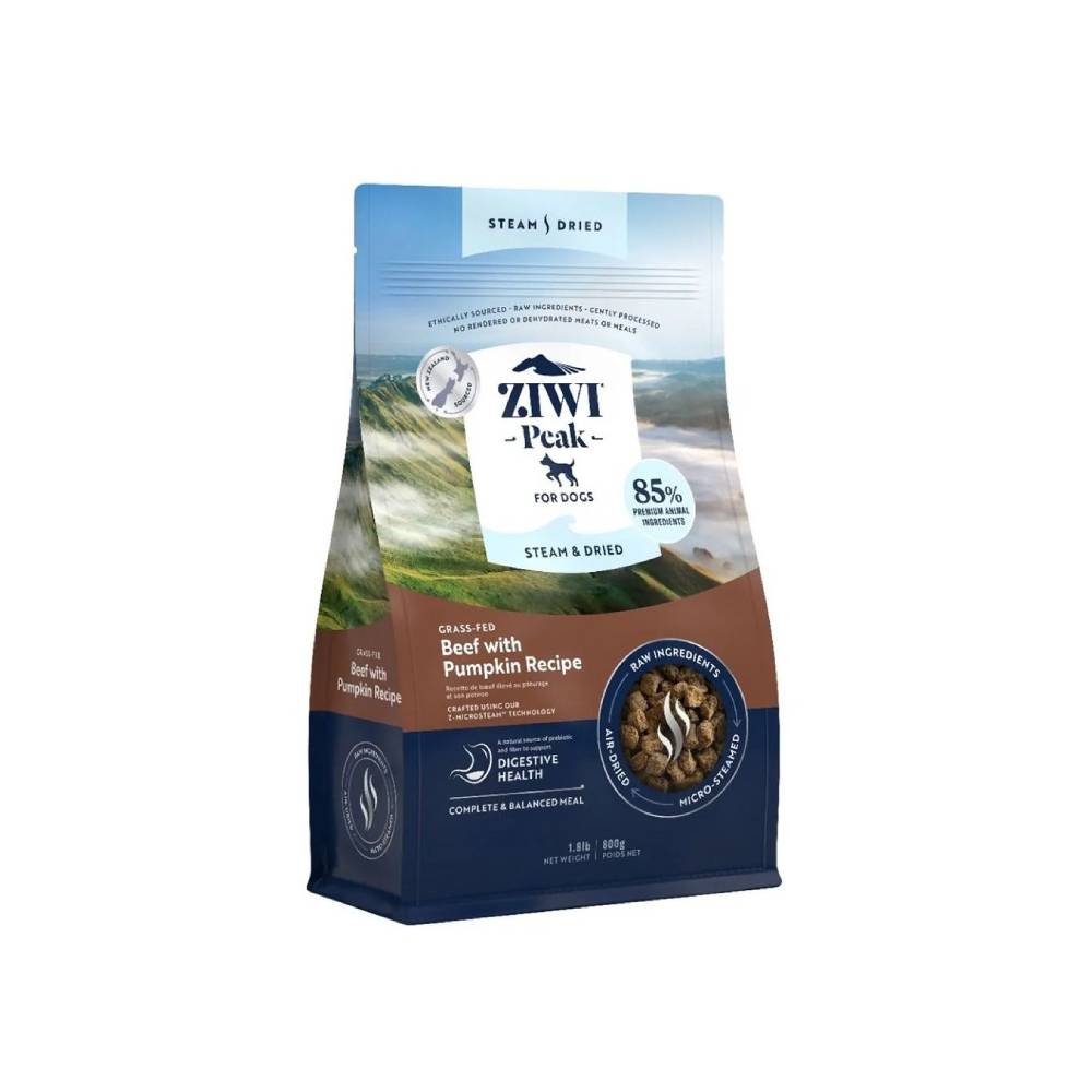 ZIWI Peak - Steam & Dried Grass-Fed Beef with Pumpkin Recipe Dry Dog Food