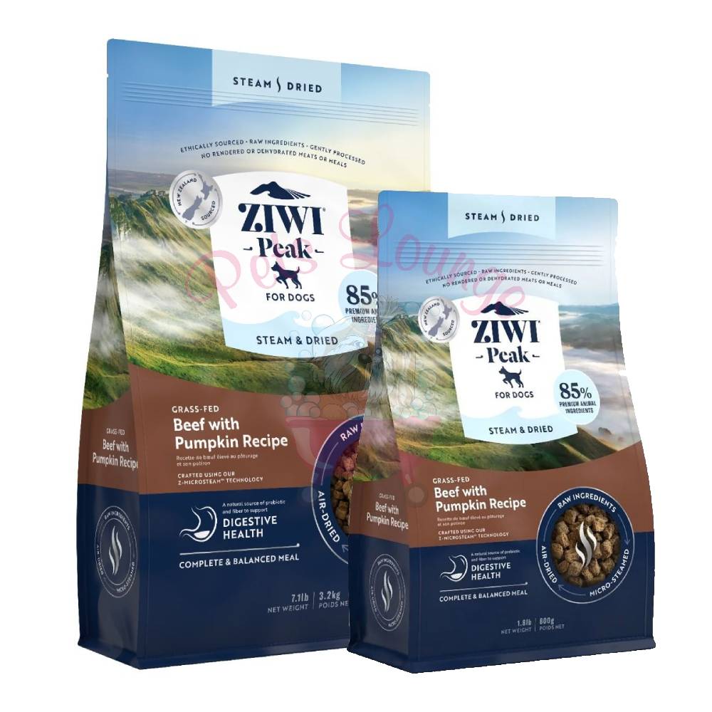 ZIWI Peak - Steam & Dried Grass-Fed Beef with Pumpkin Recipe Dry Dog Food