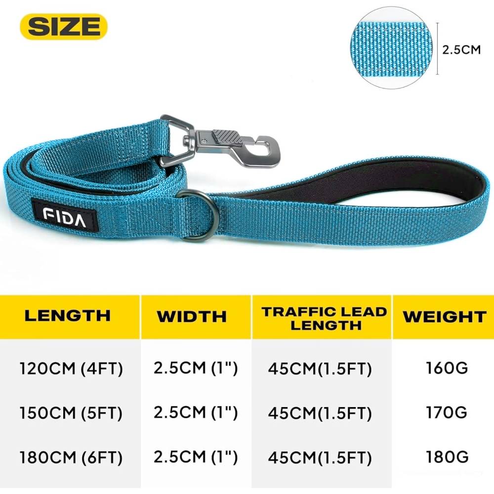 Fida Heavy Duty Dog Leash - Blue