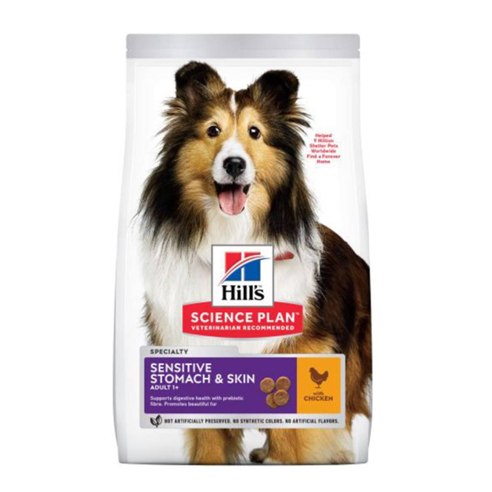 Hill’s - Science Plan Sensitive Stomach & Skin Medium Adult Dog Food With Chicken 14KG
