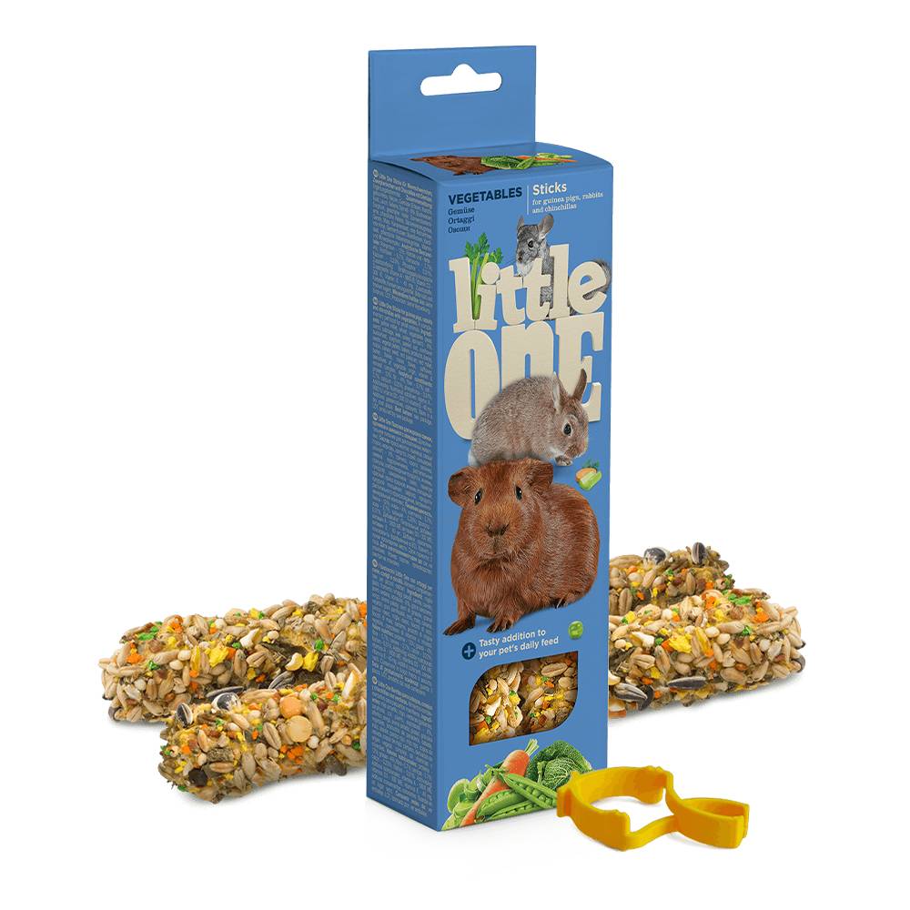 Little One - Sticks For Guinea Pigs, Rabbits And Chinchillas With Vegetables 2X60G