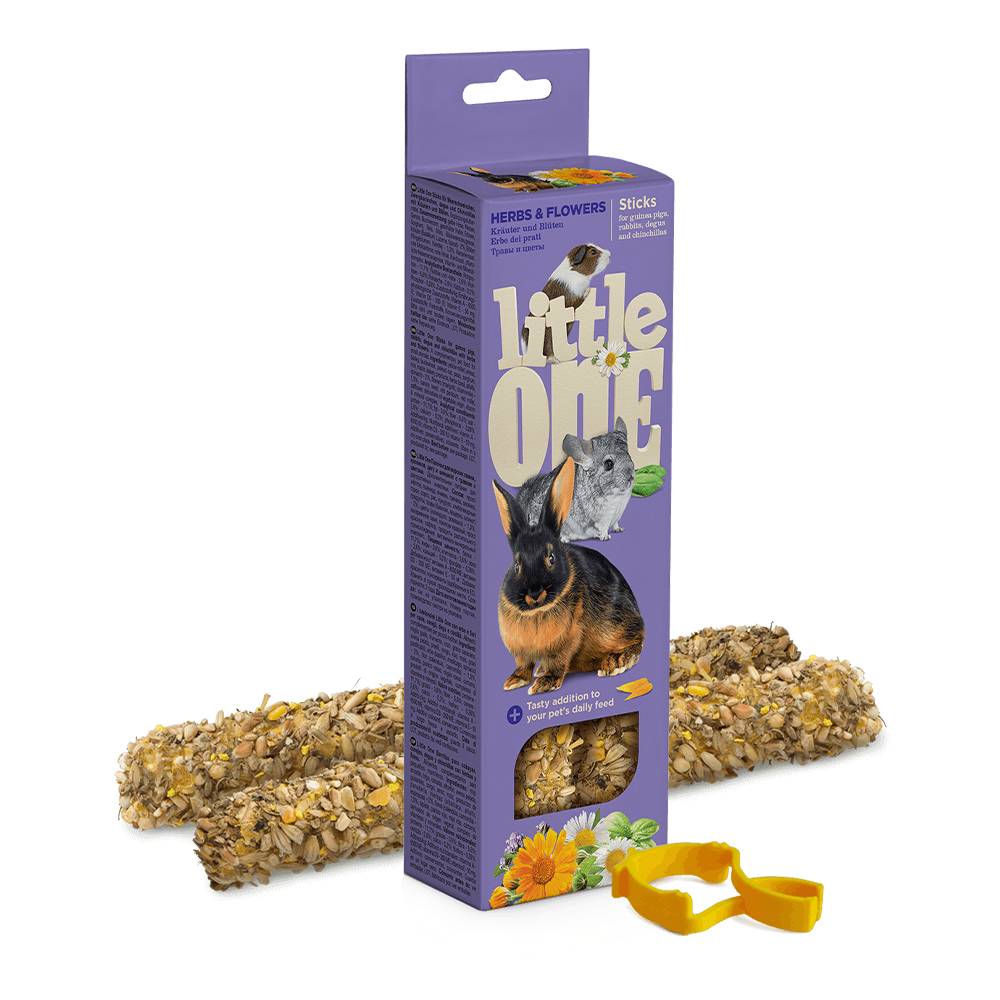 Little One - Sticks For Guinea Pigs, Rabbits, Degus And Chinchillas With Herbs And Flowers 2X55G