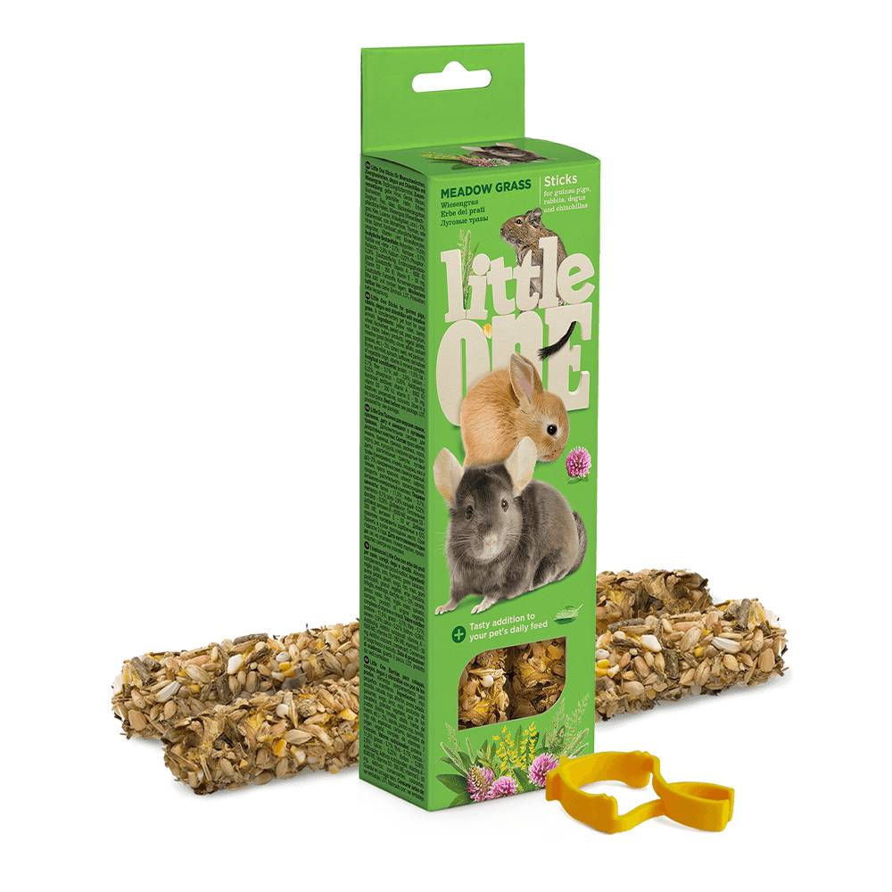 Little One - Sticks For Guinea Pigs, Rabbits, Degus And Chinchillas With Meadow Grass 2X55G