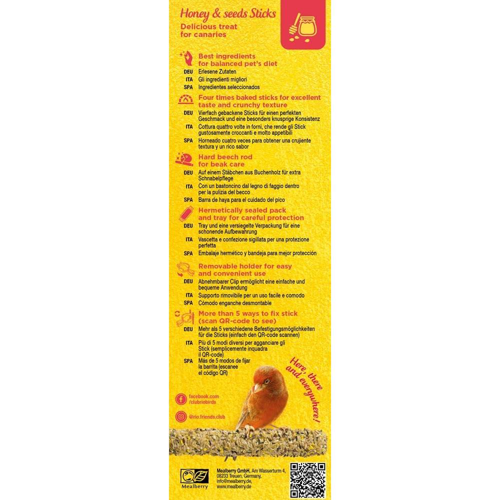 RIO - Sticks For Canaries With Tropical Fruits 2X40G