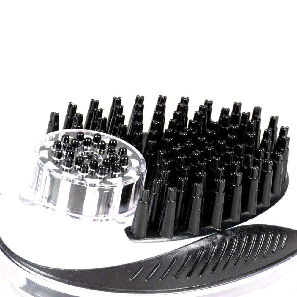 Duvo - Shampoo And Massage Brush Black-11.5x7.5x6cm