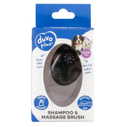 Duvo - Shampoo And Massage Brush Black-11.5x7.5x6cm
