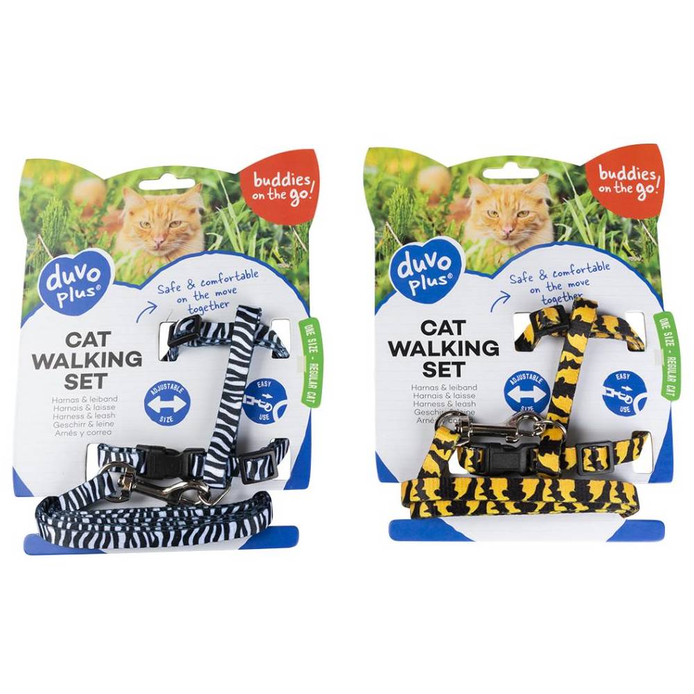 Duvo - Cat Walking Set Zoo (1pc, Mixed Colors) 20-35cm / 10mm-125cm