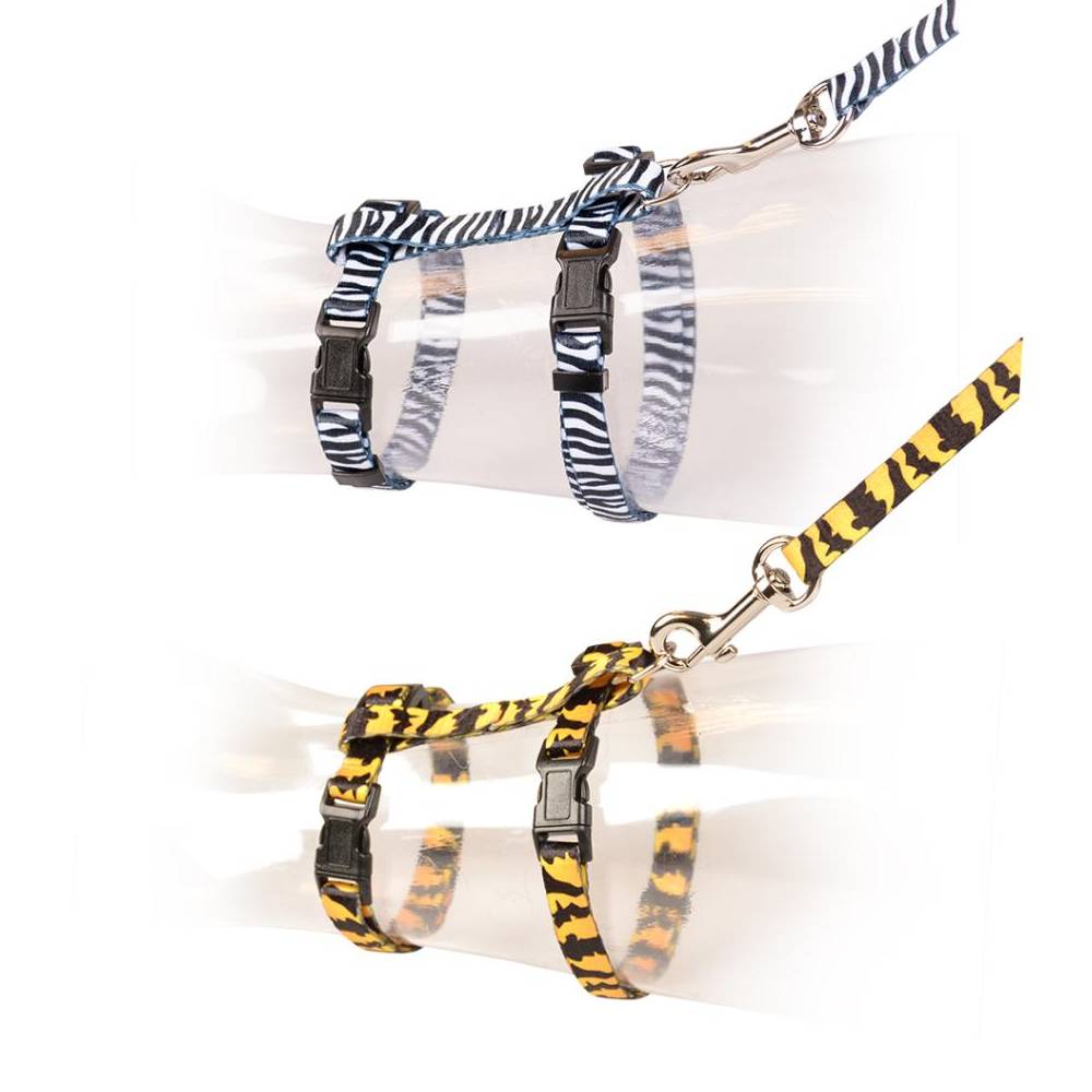 Duvo - Cat Walking Set Zoo (1pc, Mixed Colors) 20-35cm / 10mm-125cm