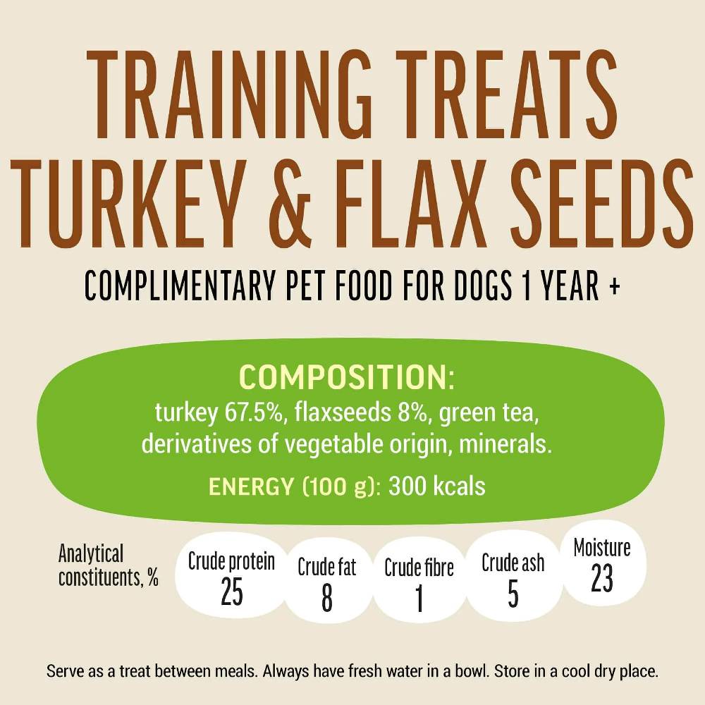 Dog Fest - Training Treats Turkey & Flax Seeds 90g