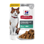 Hill’s - Science Plan Sterilised Cat Adult Cat Wet Food With Trout Pouches 85g