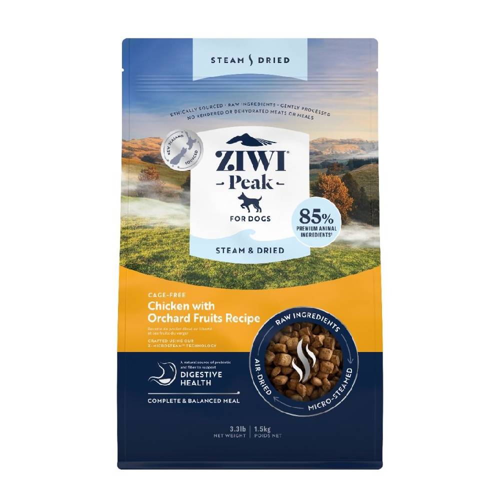 ZIWI Peak - Steam & Dried Cage-Free Chicken with Orchard Fruits Recipe Dry Dog Food - 1.5 KG