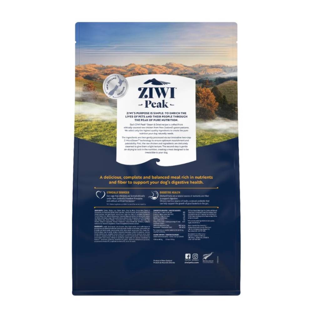 ZIWI Peak - Steam & Dried Cage-Free Chicken with Orchard Fruits Recipe Dry Dog Food - 1.5 KG